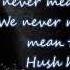 Avril Lavigne Hush Hush Lyrics