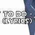 Things To Do Alex G Lyrics