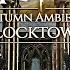 Hogwarts Autumn Clocktower Courtyard Harry Potter Ambience Falling Leaves Rain Showers