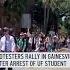 Protesters Rally In Gainesville After Arrest Of UF Student
