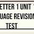 Go Getter 1 Unit 1 7 Test