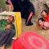 2 Ferocious Gorilla Monsters Attack 3 Beautiful Brave Girls And The Poor Old Man Hides