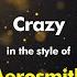 Aerosmith Crazy Karaoke Version From Zoom Karaoke