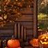 FALL PORCH AMBIENCE Cozy Early Morning Autumn Sounds Crunchy Leaves Peaceful Fall Music