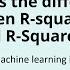 What Is The Difference Between R Square And Adjusted R Square Values Machine Learning Interview