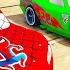 SPIDERMAN Vs HULK McQueen Friends CARS Mega JUMP Challenge SUPERHERO Mack Truck Epic Race GTA V