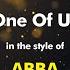 ABBA One Of Us Karaoke Version From Zoom Karaoke