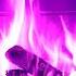 Relaxing Purple Fireplace With Burning Logs And Crackling Fire Sounds For Stress Relief