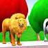 5 Giant Duck Cartoon Cow Mammoth Elephant Lion Paint Wild Animals Crossing Fountain Animation