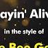 The Bee Gees Stayin Alive Karaoke Version From Zoom Karaoke