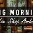 4K Cozy Bookstore Cafe Ambience In Forest Relaxing Morning Jazz Music For Positive Mood Working