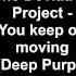 The Deviation Project You Keep On Moving Deep Purple Cover