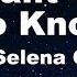 I Want You To Know Ft Selena Gomez Zedd Karaoke With Guide Melody Instrumental