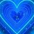 Neon Lights Love Heart Tunnel Background Blue Heart Background Corazones Blanco Y Negro 10 Hours