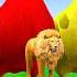 5 Giant Duck Cartoon Cow Mammoth Elephant Lion Tiger Paint Wild Animals Crossing Fountain Animation