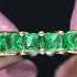 Rosec Jewels Certified Lab Created Emerald Princess Cut Eternity Band Ring In Shared Prong