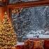 Cozy Christmas Ambience Relaxing Christmas Jazz Instrumental Music Crackling Fireplace Sounds