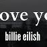 Billie Eilish I Love You Lyrics