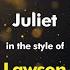 Lawson Juliet Karaoke Version From Zoom Karaoke