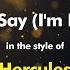 Hercules I Won T Say I M In Love Karaoke Version From Zoom Karaoke