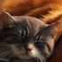 Мурлыкающий кот и потрескивающий камин для релакса 4K Звук мурлыканья для глубокого сна
