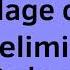 Village Of Object Elimination Order