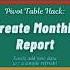 Create Monthly Report In Excel Shortsfeed Microsoftexcel Excel Advancedexcel