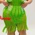 Glamorous Models Lifestyle Curvy Woman In Green Waterfall Style Plus Size Women Beauty Fashion