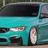 BAGGED MIAMI BLUE BMW M3 TRUST THE PROCESS