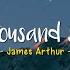 A Thousand Years James Arthur Speed Up Lyrics Terjemahan