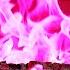 PINK FIRE 4K Magic Fireplace With Crackling Fire Sounds