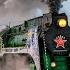 Поезд Деда Мороза в Кировской области Steam Locomotive In The Head Of Santa Claus Train