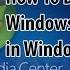 How To Disable Windows Media Center