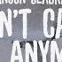 Anson Seabra I Can T Carry This Anymore Official Lyric Video