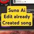 How Re Edit Music Suno Ai Edit Lyrics Already Composed Song Replace Section Tutorial