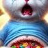 Little Kitten S Belly Full Of Candies After Eating Too Many Sweets Ai Catlover Cutecat