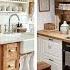 Elelgant99 Vintage Rustic White Kitchen Cabinets Backsplashes Inspirations