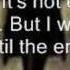 Breaking Benjamin Until The End Lyrics