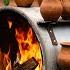 Traditional Azerbaijani Piti Outdoor On A Barrel Over Wood Fire