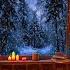 Deep Sleep With Blizzard And Fireplace Sounds Cozy Winter Ambience Snow Storm And Wind Sound