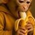 Baby Monkey Eating Banana