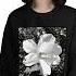 White Hibiscus Flower Unisex Crew Neck Sweatshirt Fashion Clothing Springfashion Style Flowers