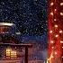 Cozy Christmas Cabin Porch Ambience Crackling Fireplace And Blizzard Sound For Relaxation 4K