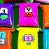 Rainbow SLIME Looking Numberblocks Alphablocks Pinkfong Cocomelon With Mini Bags Coloring ASMR