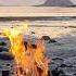 Campfire On The Beach Crackling Fire With Ocean Waves Sounds Study Sleep Meditate HD 2 Hours