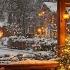 Cozy Coffee Shop Ambience Smooth Chrismas Jazz Music For Focus And Study In Winter Snowfall City