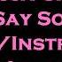 Doja Cat Say So Karaoke Instrumental W Lyrics