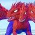 Winged Spiderman Indominus Rex Vs Captain America Tyrannosaurus Rex Dinosaurs Fighting Godzilla