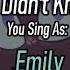 Karaoke You Didn T Know Emily Adam And Sera