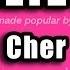 Cher Believe Karaoke Version